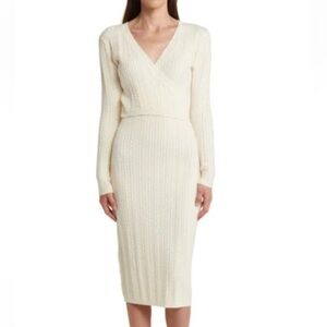 Charles Henry sweater dress - Cream